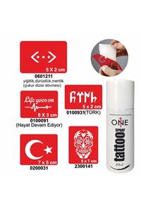 Prestijshop Çukur Göktürkçe Kurukafa Sprey Dövme Ve Şablon Seti Tattoo