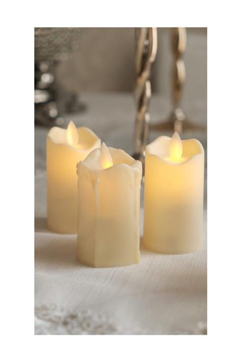 3M 3'lü Titreyen Led Mum Pilli Oynar Başlıklı