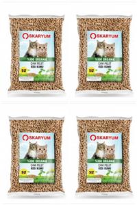 OSKARYUM Çam Pelet Kedi Kumu 5 Lt × 4 Adet