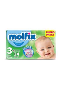 Molfix Bebek Bezi 3 Numara Mini 34 Adet 4-9 Kg