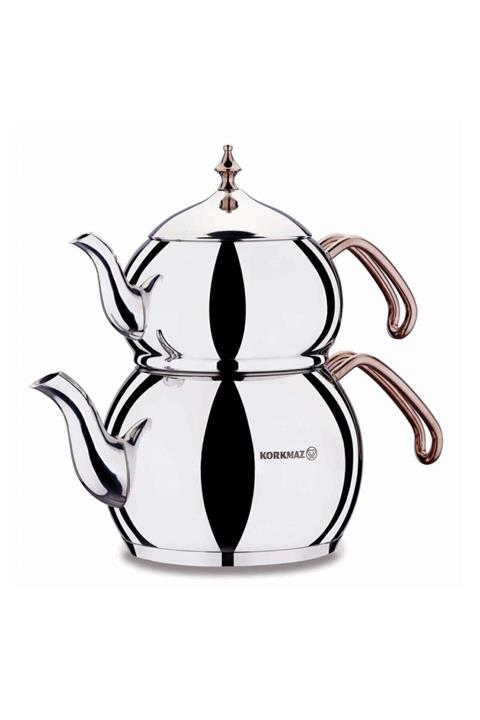 KORKMAZ Hanedan Rosegold Çaydanlık Takımı