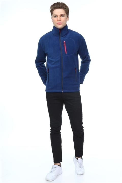 Honest Unisex Indigo Fermuarlı Polar