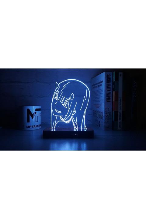 MF TASARIM Darling In The Franxx 002 Zero Two Anime Dekoratif Masa Lambası