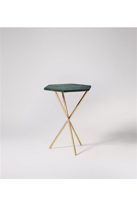 Merlot Mermer Bilbao Yeşil Sehpa