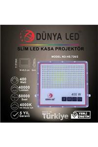 DÜNYA LED Hs.726/2 400w Smd Led Slim Projektör 4000k Ilık Beyaz Işık