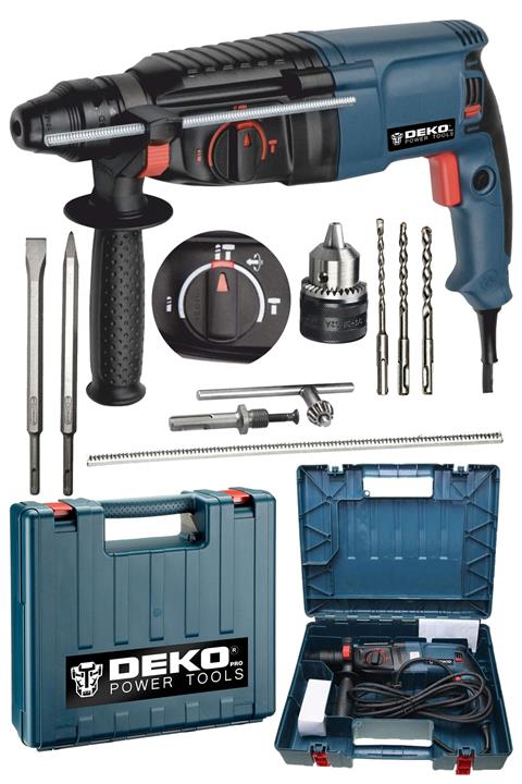 DEKOPRO POWER TOOLS Alman 3000 W Kırıcı Delici Hilti Matkap Metal Şanzumanlı + Yedek Mandren