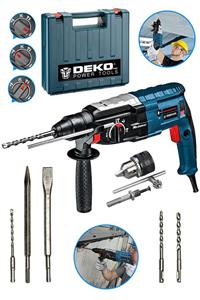 DEKOPRO POWER TOOLS Alman 3000 W Kırıcı Delici Hilti Matkap Metal Şanzumanlı + Yedek Mandren + Gri