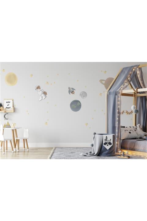 Craft Paper Co. Uzay Duvar Etiketi - Sticker Sök Tak Özellikte