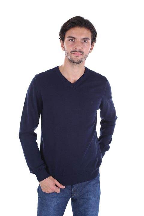 Diandor Erkek Lacivert V Yaka Triko  2025201b