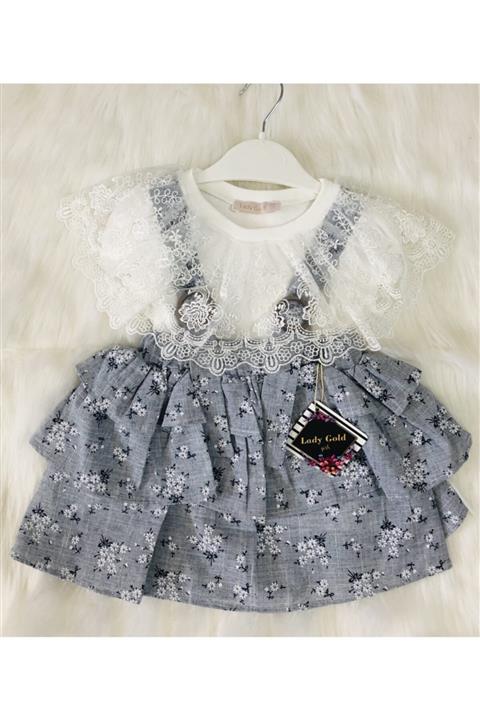 HAZAR MODA Kız Çocuk Lüks Şık Badili Jile Elbise