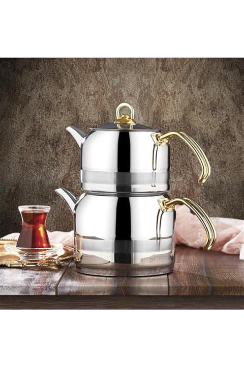 Kahramanlar Enza Gold Orta Boy Çaydanlık