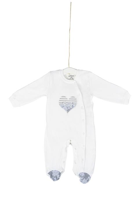 Aziz Bebe Kız Bebek Uzun Kollu Patikli Tulum 0-6 Ay Azz006690
