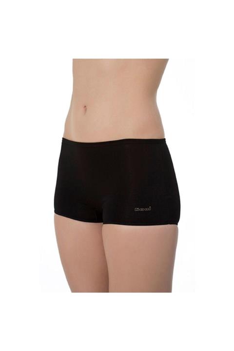 Kom Kadın Pamuklu Basic Şort Külot Siyah