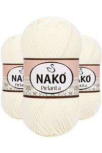 NAKO Pırlanta 300 (EKRU) Amigurumi El Örgü Ipi/yünü 1 Adet