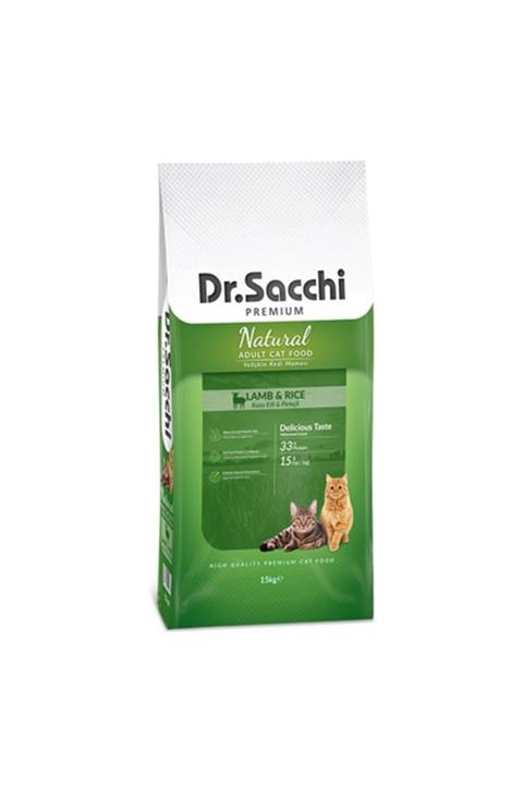 Dr. Sacchi Kuzu Etli Yetişkin Kedi Maması 15 kg