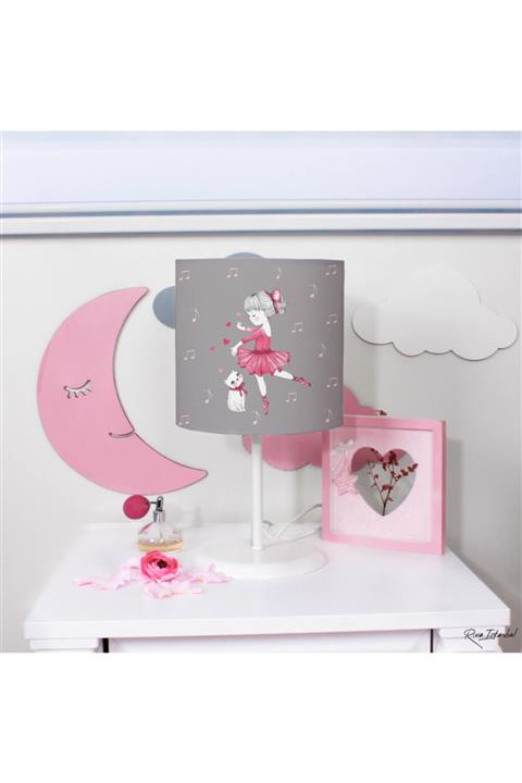 Çekirdek Home Balerin Kedi Çocuk Odası Abajur