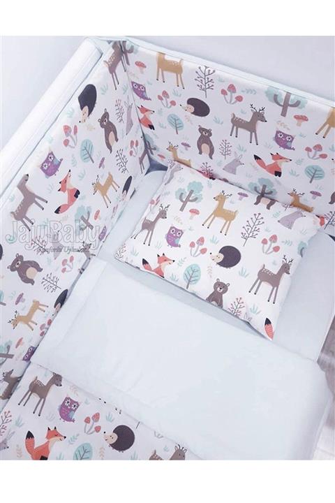 Jaju Baby 80*130 Sevimli Orman Bebek Nevresim Takımı Ve Kenar Koruma