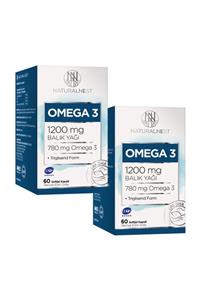 Natural Nest Omega 3 Balık Yağı 1200 mg 60 Kapsül 2 Kutu