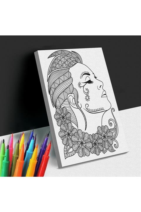 Tabdiko Tuval Boyama Mandala Set 40*50 Cm Doğa Perisi Tablo 0068