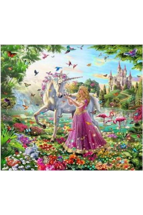 art liva Sayılarla Boyama Hobi Seti Tuval 40x50cm Unicorn&prenses