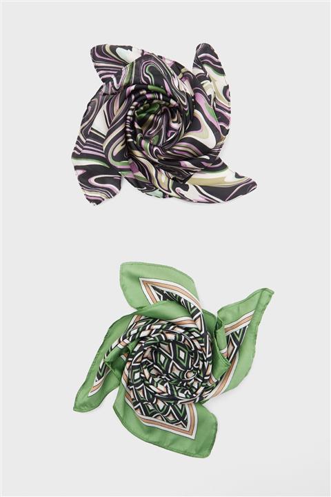 Stradivarius 2'li Geometrik Desenli Bandana Paketi