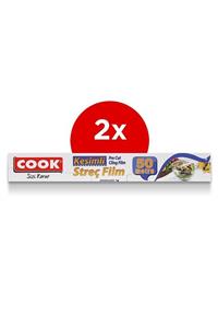 COOK Kesimli Streç Film 50 M X 30 Cm 2'li Paket