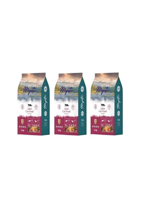 mystick Mystic Gurme Kedi Maması 1,5 Kg 3 Paket (toplam 4,5 Kg) Eksprespet