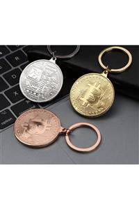 MeyzGift Bitcoin Hatıra Anahtarlık Hediyelik Gold Altın Renk Btc