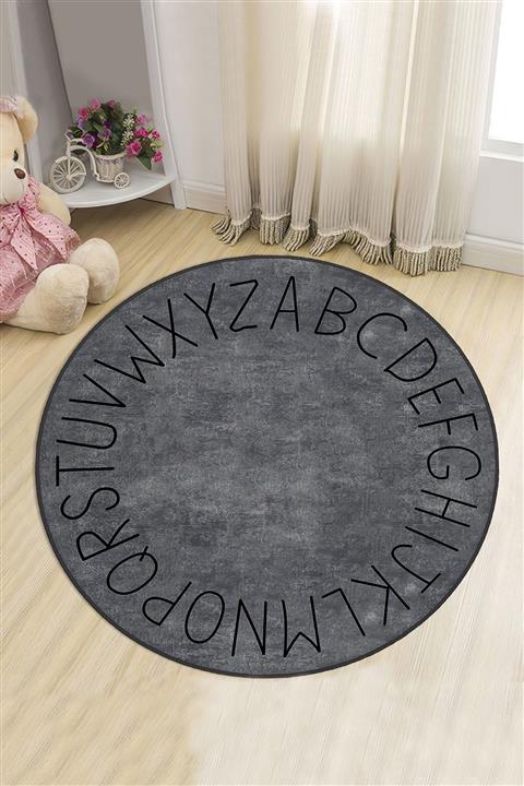 Bebişim Halı Bebişim Eğitici Harf Yuvarlak Çocuk Oyun Halısı