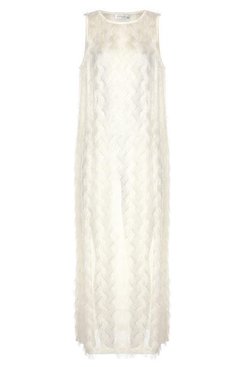 GTNight Yanları Yırtmaçlı Kolsuz Plaj Elbisesi