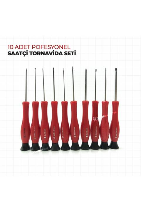 Anadolu Strong Eltos Torx-düz-yıldız Saatçi Klemens Tornavida Seti 10 Parça