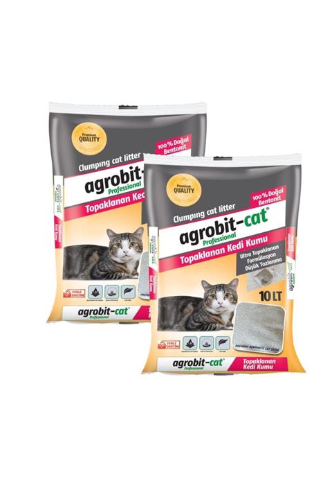 agrobit cat Kedi Kumu 2x10lt Kokusuz Doğal Bentonit En Iyi Kedi Bakımı Ve Fiyat