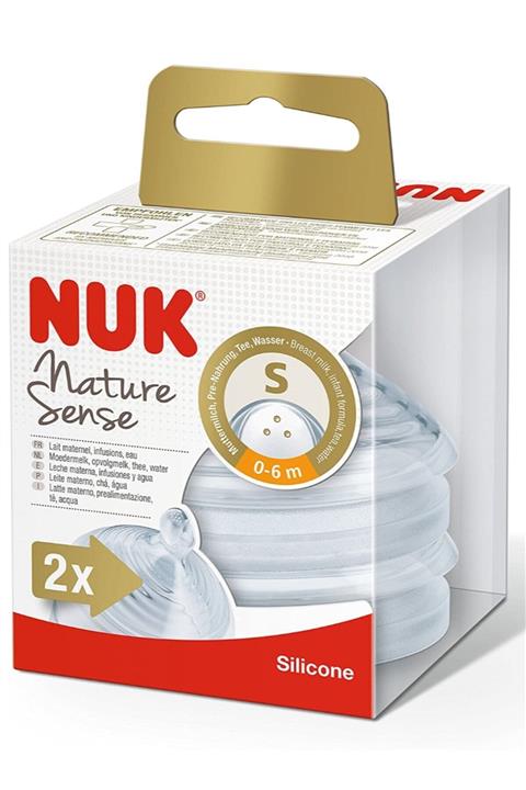 Nuk Nature Sense Biberon Emziği Silikon 0-6 Ay Yavaş Akışlı 2'li Paket