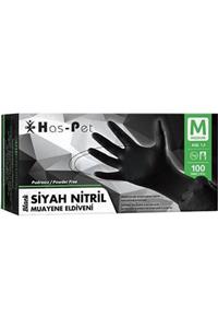 HasPet Siyah Nitril Pudrasız Eldiven 20x100’lü Medium Beden