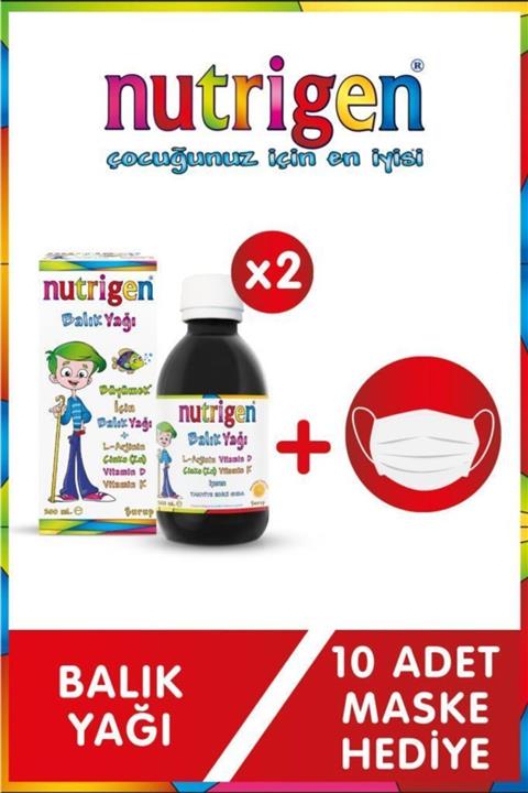 Nutrigen Balık Yağı Şurup 200 ml*2 - Maske Hediyeli