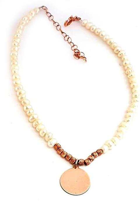 OSESHOP Incili 925 Ayar Gümüş Rose Halhal