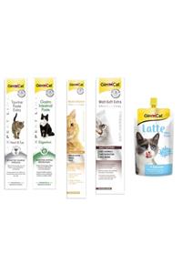 Gimcat Taurine 50gr + Gastro 50gr + Multi Vitamin 100gr Paste +Kedi Macunları +Sıvı Kedi Sütü 200 Ml