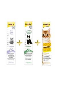 Gimcat Anti-stress Paste 50gr + Gastro Intestinal Multi-vitamin Duo Paste Peynirli 50gr Destekleyici 50gr