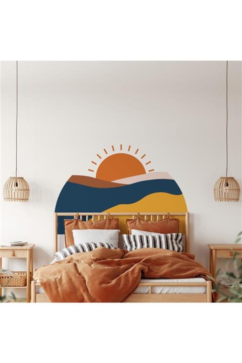 Sticker Sepetim Gün Batımı Güneş Duvar Sticker