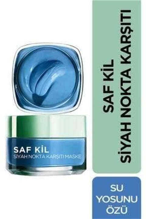 L'Oreal Paris Saf Kil Siyah Nokta Karşıtı Mavi Maske Su Yosunu Özlü 50ml