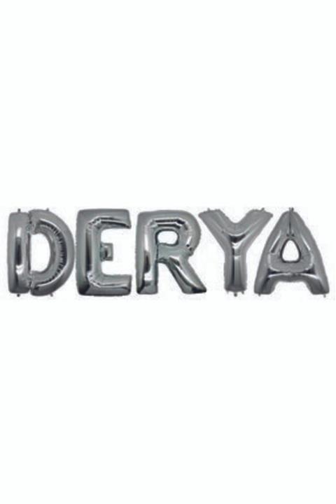 partisüs Doğum Günü Derya Gümüş Harf Folyo Balon Set