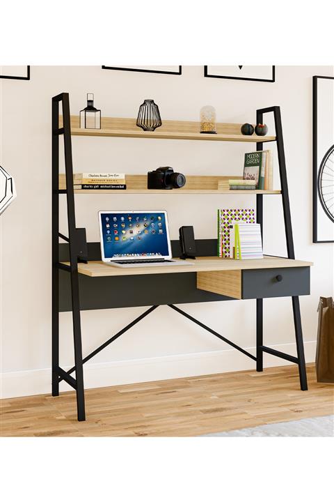 Metalia Gm 790 Günes Raflı Çekmeceli Çalışma Masası