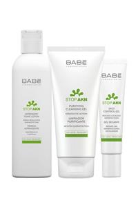 Babe Stop Akn Tonik Losyon 200 ml + Yüz Temizleme Jeli 200 ml + Stop Control Gel 8 ml