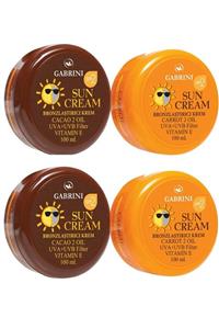 Gabrini 2 Adet Sun Cream Cacao 100ml + 2 Adet Carrot 100 ml