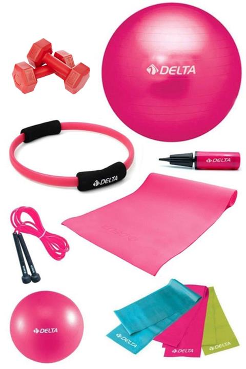 Delta 4 MM Minderli PFS Fuşya Full Pilates Seti (55 cm 20 cm)