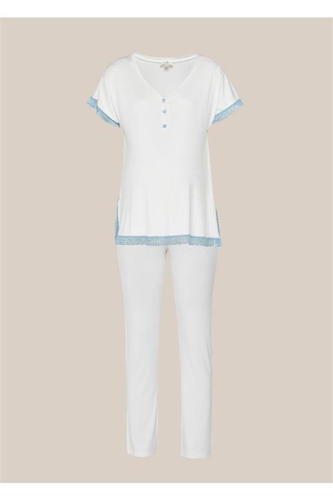 GEBE Dantel Detaylı Hamile Pijama Takımı Celina