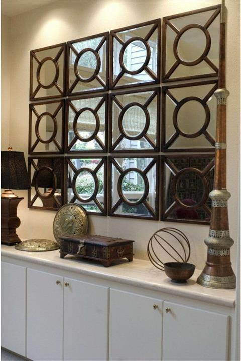 N1K Home Dekoratif Mi Dool House, Living Room Duvar Aynası 12 Li