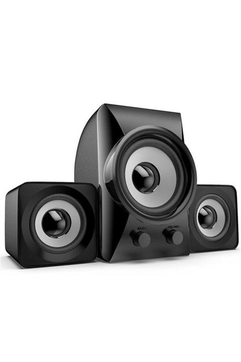Kupa 2+1 Surround Ses Sistemi Kaliteli Ses Ayarlanabilir Bass Hoparlör Amaçlı Taşınabilir Güçlü Bass