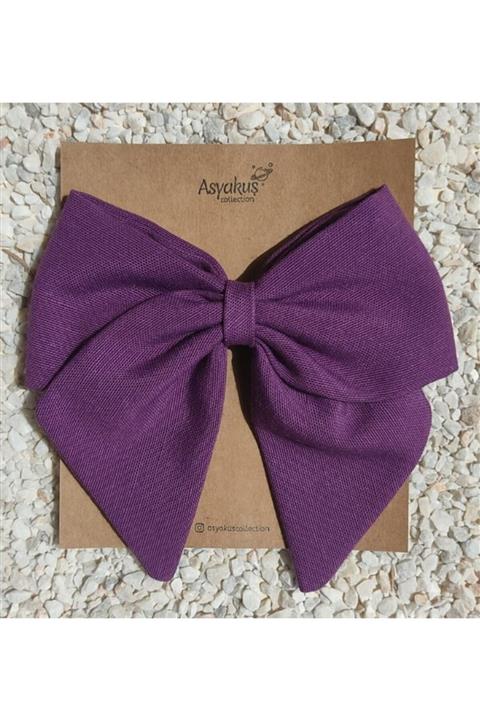 Asyakuscollection Kadın Mor Fiyonk Otomatik Toka