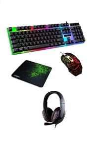 Getorix 4in1 Rgb Klavye Mause + Razer Pad + Kulaklık Gamer Oyuncu Seti